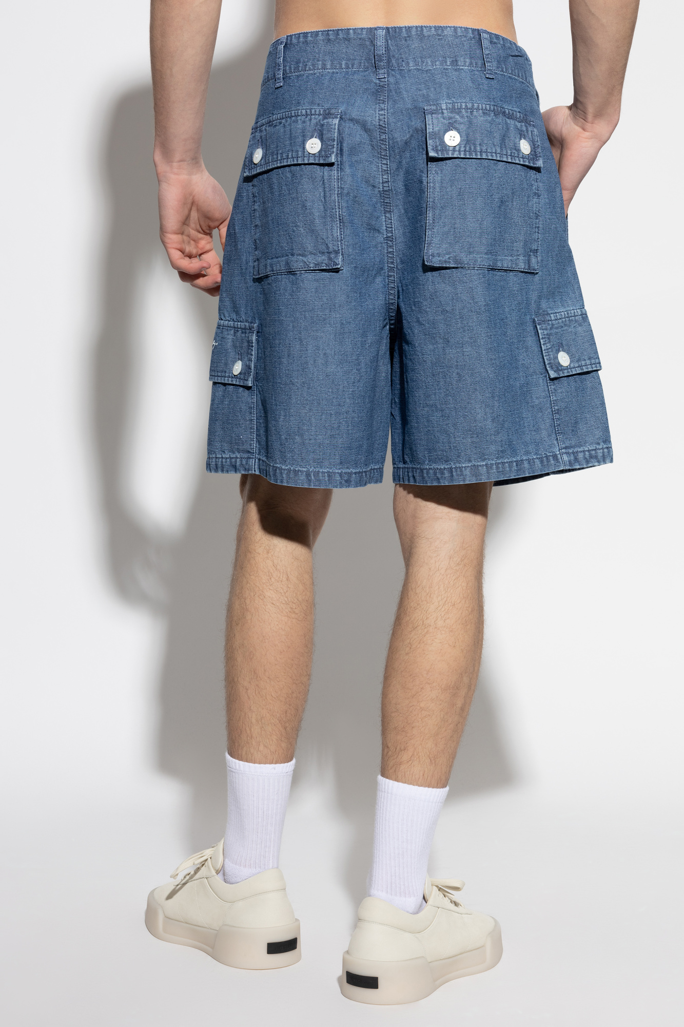 【送料&関税込】Givenchy Puffy Bermuda Shorts Givenchy - Straight-Leg Denim Cargo Shorts - Black Givenchy